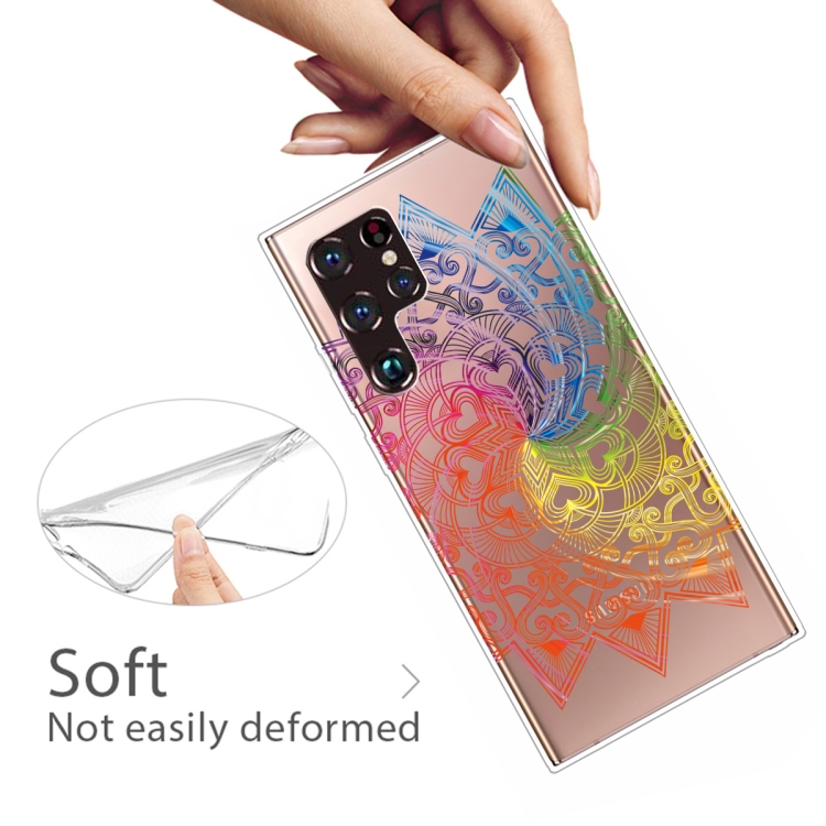 For Samsung Galaxy S22 Ultra 5G Gradient Lace Transparent TPU Phone Case(Whirlwind Colorful) For Samsung Galaxy S22 Ultra 5G Gradient Lace Transparent TPU Phone Case(Whirlwind Colorful)