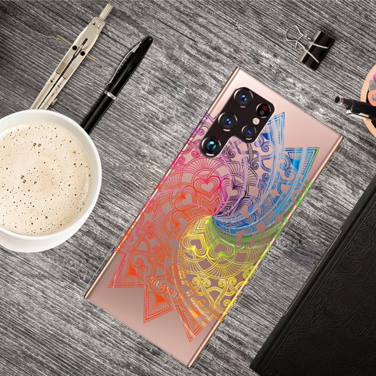 For Samsung Galaxy S22 Ultra 5G Gradient Lace Transparent TPU Phone Case(Whirlwind Colorful) For Samsung Galaxy S22 Ultra 5G Gradient Lace Transparent TPU Phone Case(Whirlwind Colorful)