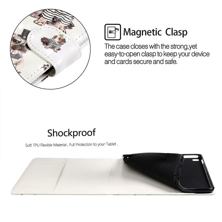 iPad mini 1 /2 / 3 / 4 / 5 Colored Drawing Horizontal Flip Leather with Holder & Card Slot & Wallet Sleep / Wake-up Function(Crown Dog) iPad mini 1 /2 / 3 / 4 / 5 Colored Drawing Horizontal Flip Leather with Holder & Card Slot & Wallet Sleep / Wake-up Function(Crown Dog)