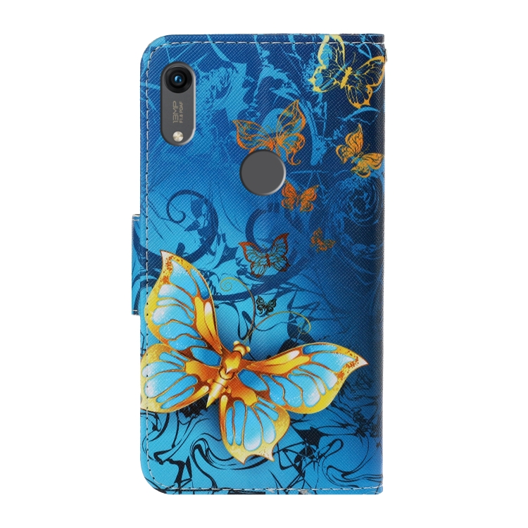 Cadorabo Custodia Libro per Huawei Y6 2017 in CLASSY BLU SCURO - con Vani di Carte, Funzione Stand e Chiusura Magnetica - Portafoglio Cover Case Wallet Book Etui Protezione