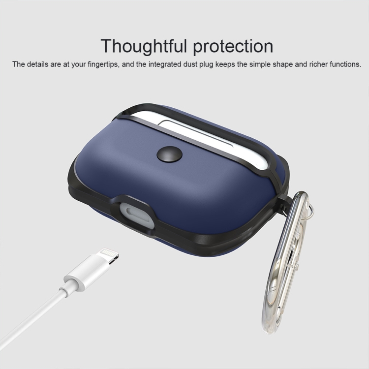 APC002 For AirPods Pro PC + TPU Earphone Protective Case with Hook(Black + Yellow) APC002 For AirPods Pro PC + TPU Earphone Protective Case with Hook(Black + Yellow)