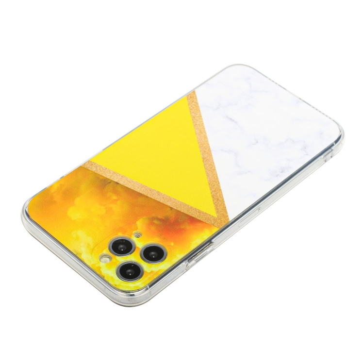 For iPhone 11 Pro Stitching Marble TPU Phone Case (Yellow) For iPhone 11 Pro Stitching Marble TPU Phone Case (Yellow)