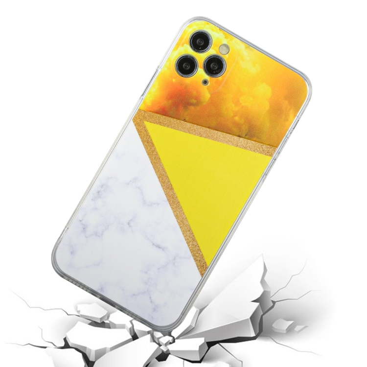 For iPhone 11 Pro Stitching Marble TPU Phone Case (Yellow) For iPhone 11 Pro Stitching Marble TPU Phone Case (Yellow)