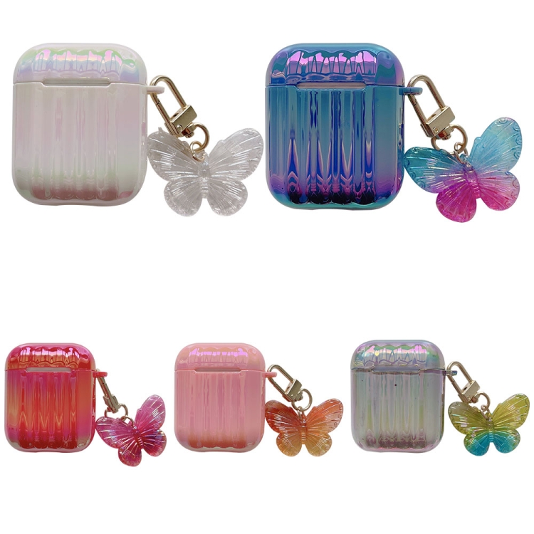 Color Plated PC Earphone Case with Butterfly Clasp For AirPods 1 / 2(Pink) Color Plated PC Earphone Case with Butterfly Clasp For AirPods 1 / 2(Pink)