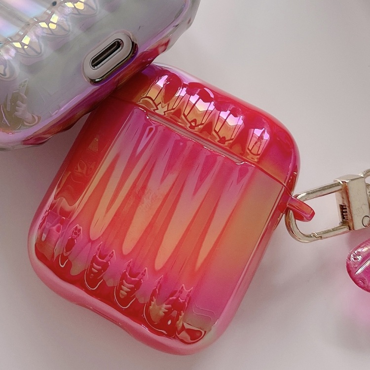 Color Plated PC Earphone Case with Butterfly Clasp For AirPods 1 / 2(Pink) Color Plated PC Earphone Case with Butterfly Clasp For AirPods 1 / 2(Pink)