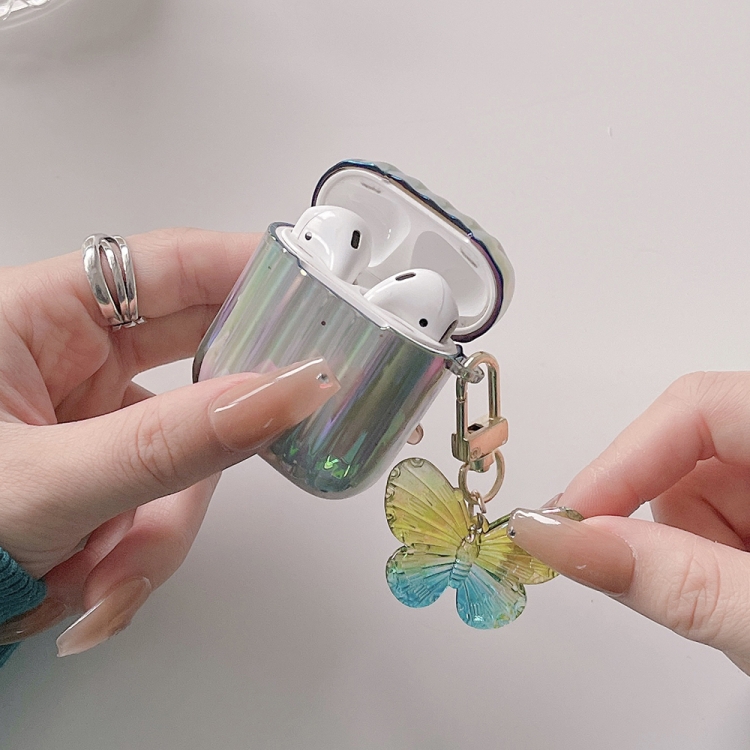 Color Plated PC Earphone Case with Butterfly Clasp For AirPods 1 / 2(Pink) Color Plated PC Earphone Case with Butterfly Clasp For AirPods 1 / 2(Pink)
