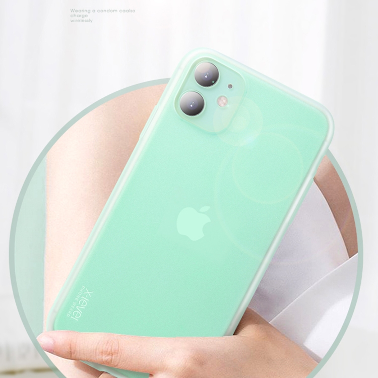 For iPhone 11 X-level Starsand Series Anti-fingerprint All-inclusive Case(Transparent Green) - 2