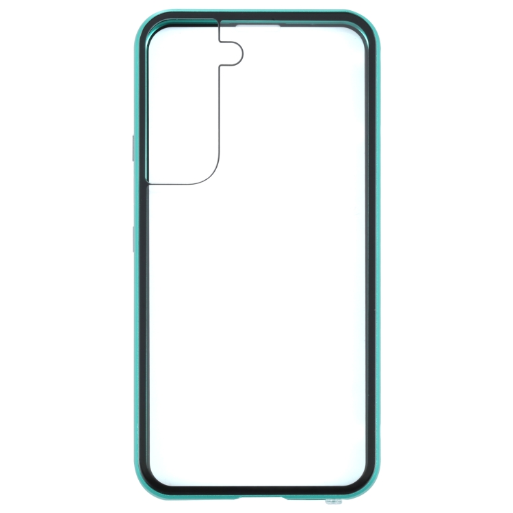 For Samsung Galaxy S22 5G HD Magnetic Metal Tempered Glass Phone Case(Green)