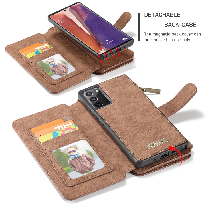 For Samsung Galaxy Note20 CaseMe-007 Detachable Multifunctional Leather Phone Case(Brown) For Samsung Galaxy Note20 CaseMe-007 Detachable Multifunctional Leather Phone Case(Brown)