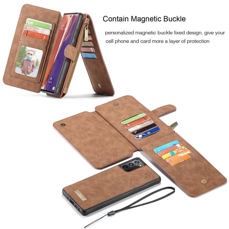For Samsung Galaxy Note20 CaseMe-007 Detachable Multifunctional Leather Phone Case(Brown) For Samsung Galaxy Note20 CaseMe-007 Detachable Multifunctional Leather Phone Case(Brown)