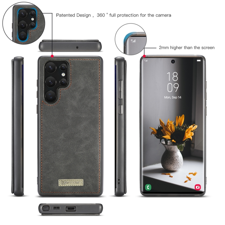 For Samsung Galaxy S22 Ultra 5G CaseMe-007 Detachable Multifunctional Leather Phone Case(Black) For Samsung Galaxy S22 Ultra 5G CaseMe-007 Detachable Multifunctional Leather Phone Case(Black)