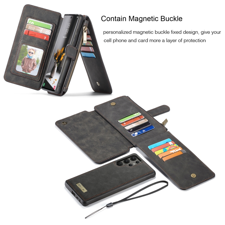 For Samsung Galaxy S22 Ultra 5G CaseMe-007 Detachable Multifunctional Leather Phone Case(Black) For Samsung Galaxy S22 Ultra 5G CaseMe-007 Detachable Multifunctional Leather Phone Case(Black)