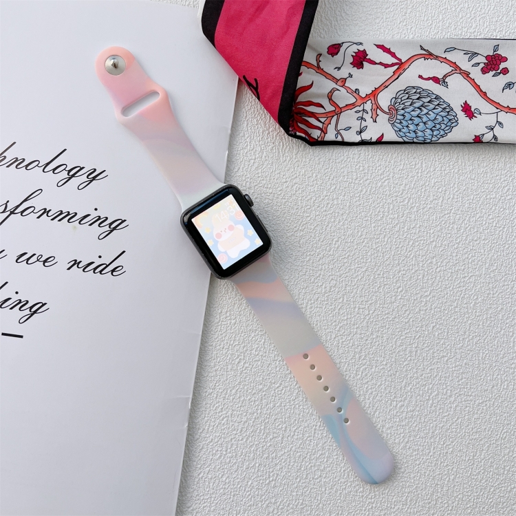 SUNSKY - Symphony Aurora Watchband For Apple Watch Series 7 45mm / 6\u0026SE\u00265\u00264  44mm / 3\u00262\u00261 42mm(Colorful)