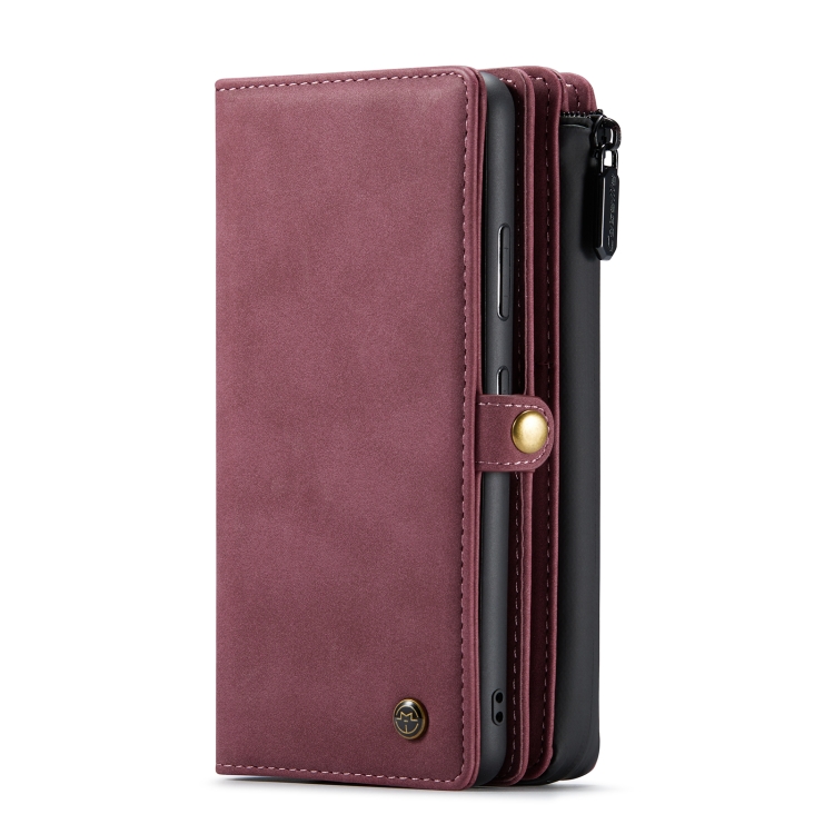 For Samsung Galaxy S22 5G CaseMe 018 Detachable Multi-functional Leather Phone Case(Red) For Samsung Galaxy S22 5G CaseMe 018 Detachable Multi-functional Leather Phone Case(Red)