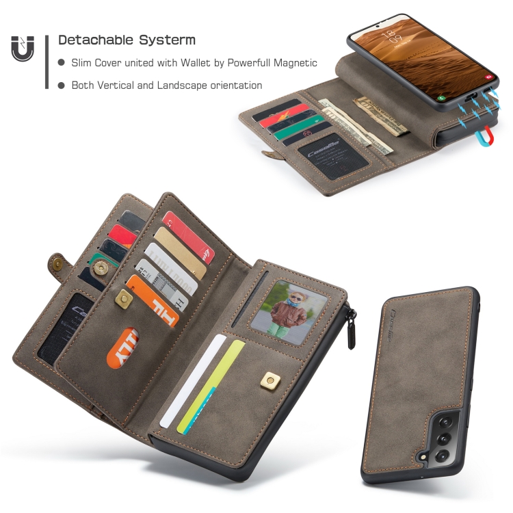 For Samsung Galaxy S22+ 5G CaseMe 018 Detachable Multi-functional Leather Phone Case(Brown) For Samsung Galaxy S22+ 5G CaseMe 018 Detachable Multi-functional Leather Phone Case(Brown)