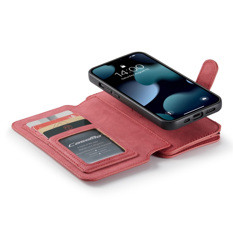 For iPhone 13 mini CaseMe 007 Multifunctional Detachable Billfold Phone Leather Case (Red) For iPhone 13 mini CaseMe 007 Multifunctional Detachable Billfold Phone Leather Case (Red)