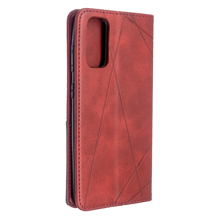 For Galaxy S20 Rhombus Texture Horizontal Flip Magnetic Leather Case with Holder & Card Slots(Red) For Galaxy S20 Rhombus Texture Horizontal Flip Magnetic Leather Case with Holder & Card Slots(Red)