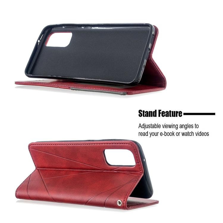 For Galaxy S20 Rhombus Texture Horizontal Flip Magnetic Leather Case with Holder & Card Slots(Red) For Galaxy S20 Rhombus Texture Horizontal Flip Magnetic Leather Case with Holder & Card Slots(Red)