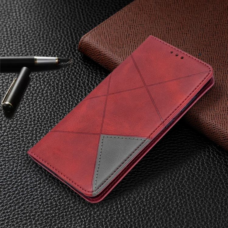 For Galaxy S20 Rhombus Texture Horizontal Flip Magnetic Leather Case with Holder & Card Slots(Red) For Galaxy S20 Rhombus Texture Horizontal Flip Magnetic Leather Case with Holder & Card Slots(Red)