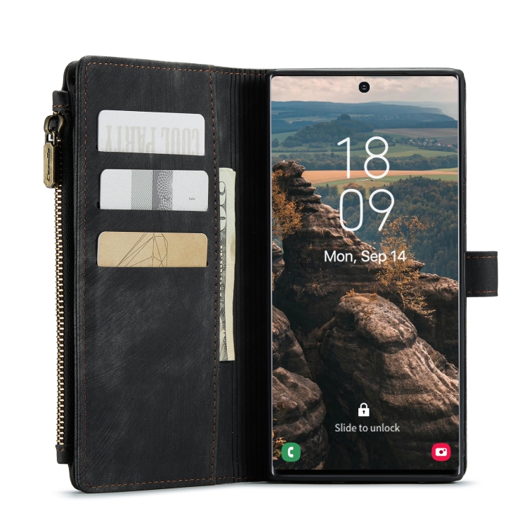 For Samsung Galaxy S22 Ultra 5G CaseMe C30 Multifunctional Phone Leather Case with Holder & Card Slot & Wallet(Black) For Samsung Galaxy S22 Ultra 5G CaseMe C30 Multifunctional Phone Leather Case with Holder & Card Slot & Wallet(Black)