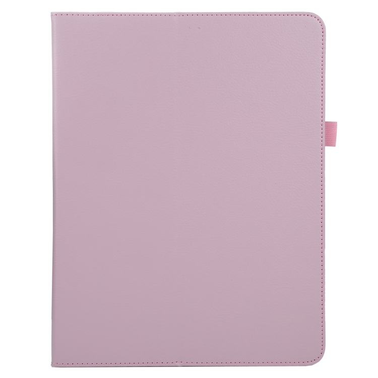 For iPad Air 13 2024 / iPad Pro 12.9 2022 / 2021 / 2020 / 2018 Litchi Texture Solid Color Leather Tablet Case(Pink)
