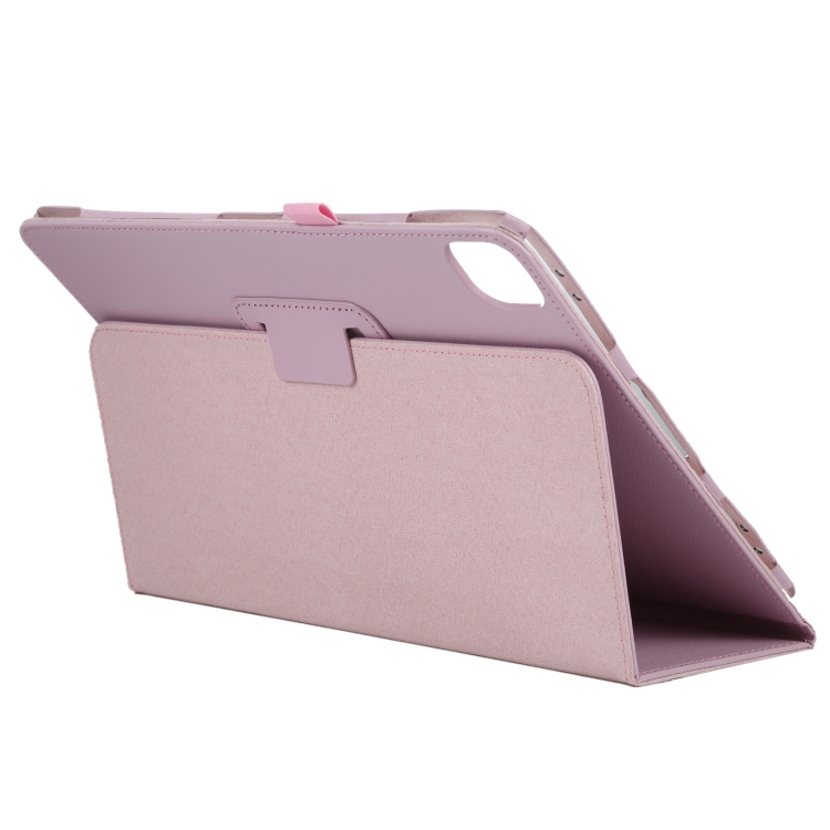 For iPad Air 13 2024 / iPad Pro 12.9 2022 / 2021 / 2020 / 2018 Litchi Texture Solid Color Leather Tablet Case(Pink)