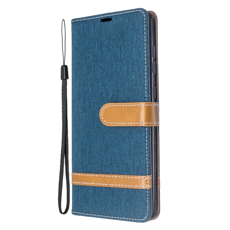 For Galaxy A71 Color Matching Denim Texture Horizontal Flip PU Leather Case with Holder & Card Slots & Wallet & Lanyard(Dark Blue) For Galaxy A71 Color Matching Denim Texture Horizontal Flip PU Leather Case with Holder & Card Slots & Wallet & Lanyard(Dark Blue)