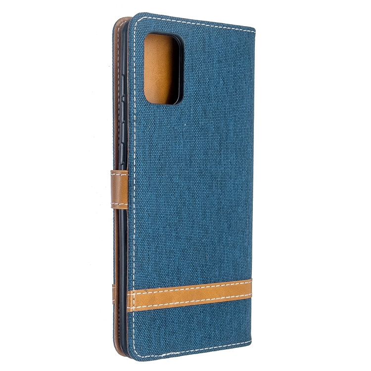 For Galaxy A71 Color Matching Denim Texture Horizontal Flip PU Leather Case with Holder & Card Slots & Wallet & Lanyard(Dark Blue) For Galaxy A71 Color Matching Denim Texture Horizontal Flip PU Leather Case with Holder & Card Slots & Wallet & Lanyard(Dark Blue)