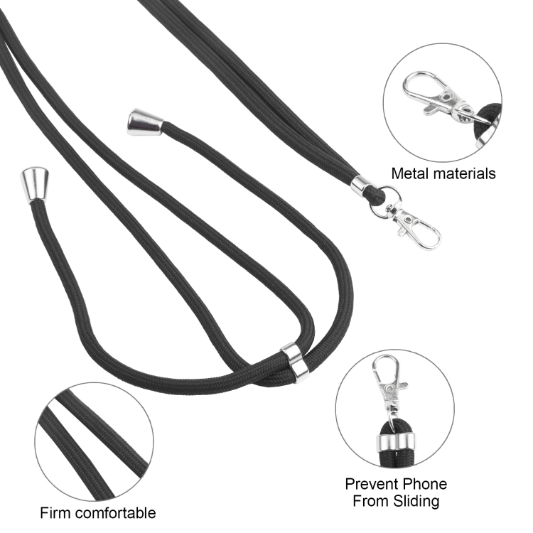 Adjustable Detachable Neck Lanyard for All Phones Case(Black) Adjustable Detachable Neck Lanyard for All Phones Case(Black)