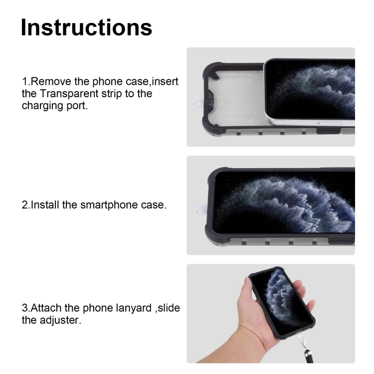 Adjustable Detachable Neck Lanyard for All Phones Case(Black) Adjustable Detachable Neck Lanyard for All Phones Case(Black)