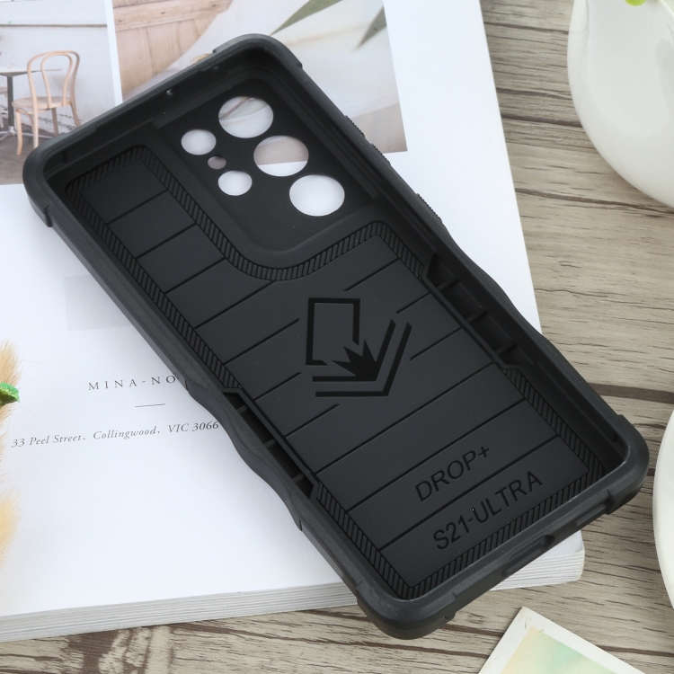 For Samsung Galaxy S21 Ultra 5G Non-slip Armor Phone Case(Black) For Samsung Galaxy S21 Ultra 5G Non-slip Armor Phone Case(Black)