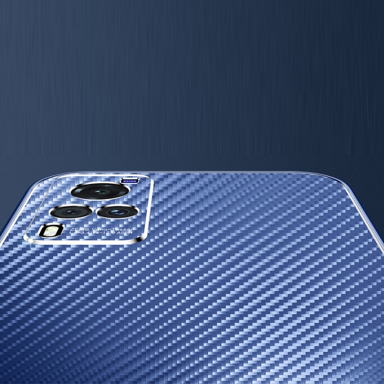 For vivo X60 Pro Metal Frame Carbon Fiber Phone Case(Black) - 3