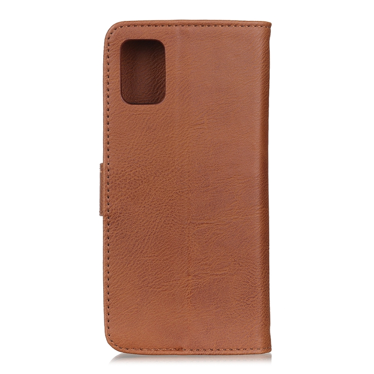 For Galaxy A71 Cowhide Texture Horizontal Flip Leather Case with Holder & Card Slots & Wallet(Brown)