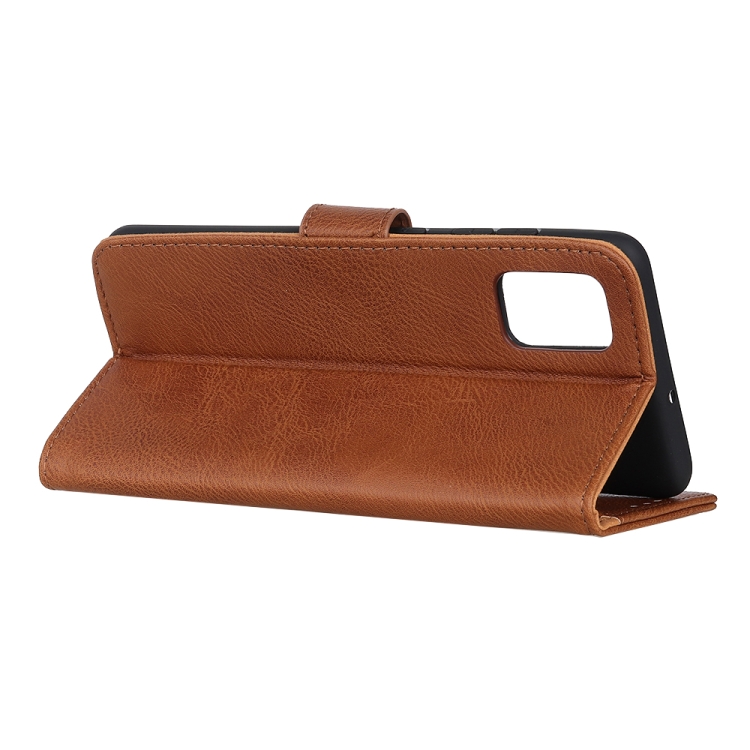 For Galaxy A71 Cowhide Texture Horizontal Flip Leather Case with Holder & Card Slots & Wallet(Brown)