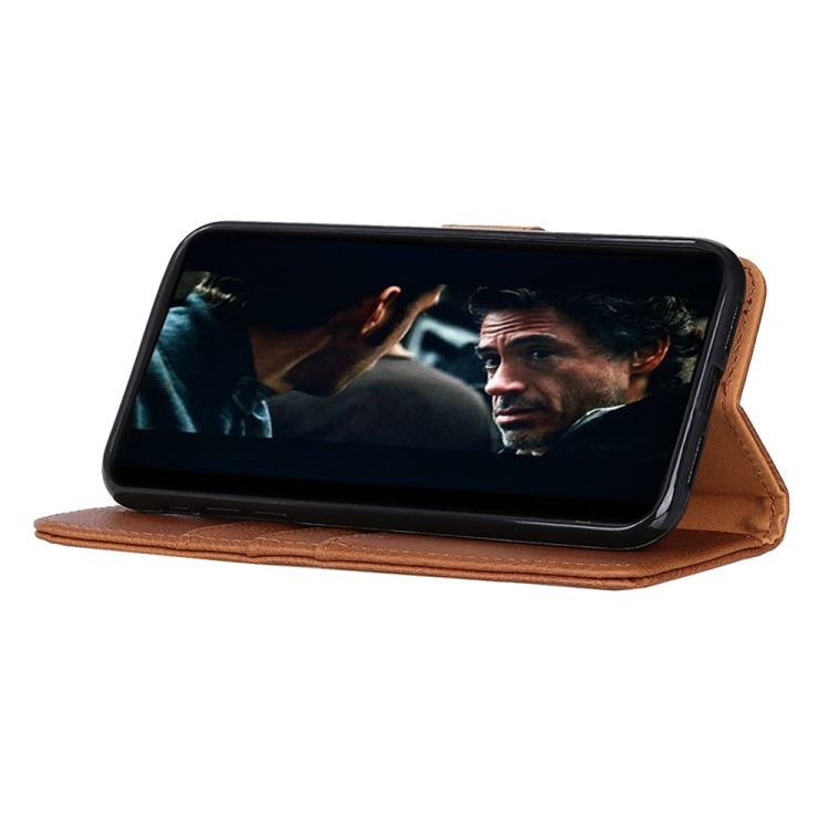 For Galaxy A71 Cowhide Texture Horizontal Flip Leather Case with Holder & Card Slots & Wallet(Brown)