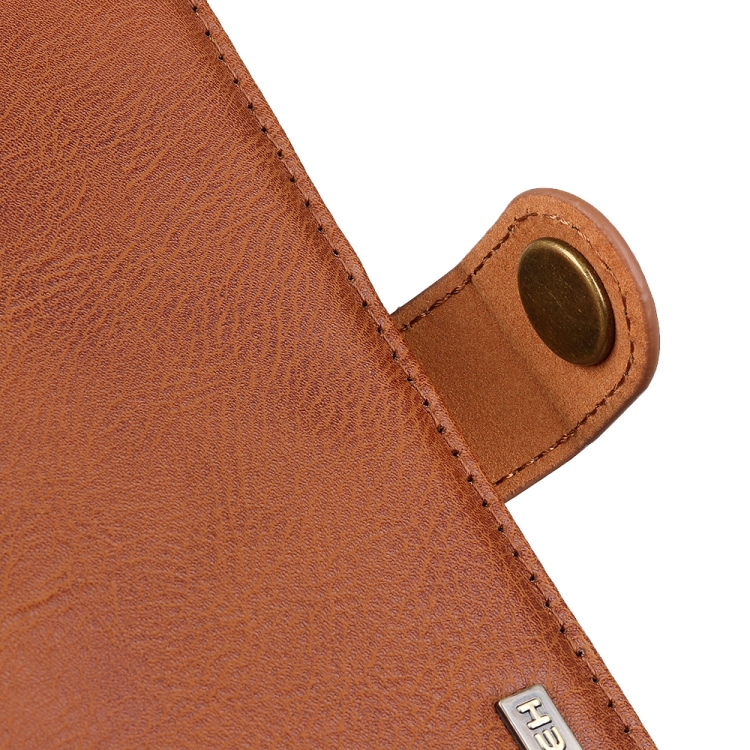 For Galaxy A71 Cowhide Texture Horizontal Flip Leather Case with Holder & Card Slots & Wallet(Brown)