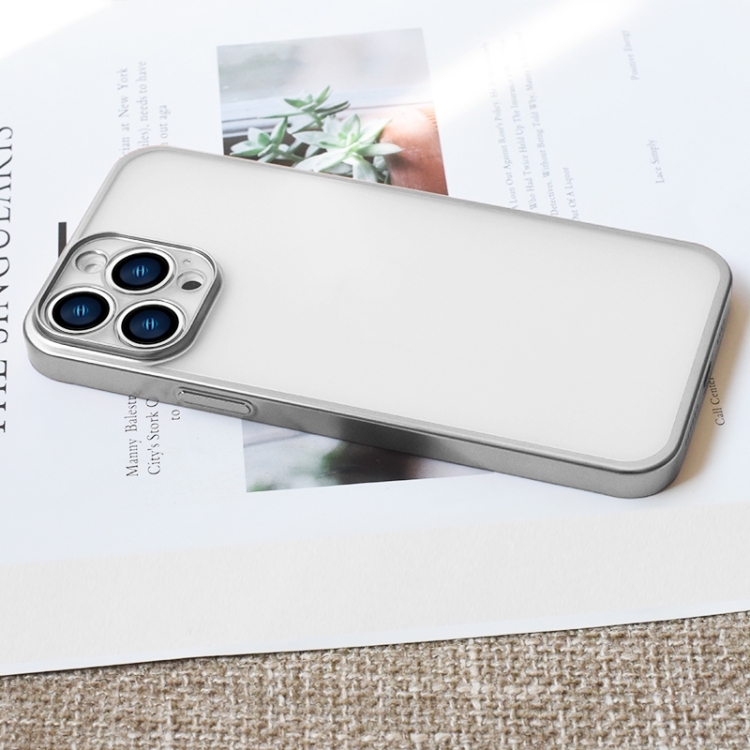 For iPhone 13 Pro Max Wing Plating Series Semi-transparent Frosted Phone Case (Silver) For iPhone 13 Pro Max Wing Plating Series Semi-transparent Frosted Phone Case (Silver)