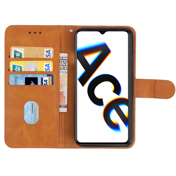 Para OPPO Reno ACE / Realme X2 Pro Diamond Texture Thebet Funda telefónica  (Brown)