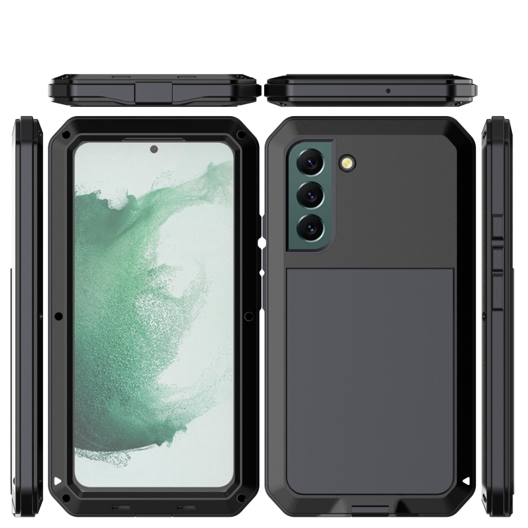 For Samsung Galaxy S22 5G Shockproof Life Waterproof Silicone + Zinc Alloy Phone Case(Black) For Samsung Galaxy S22 5G Shockproof Life Waterproof Silicone + Zinc Alloy Phone Case(Black)
