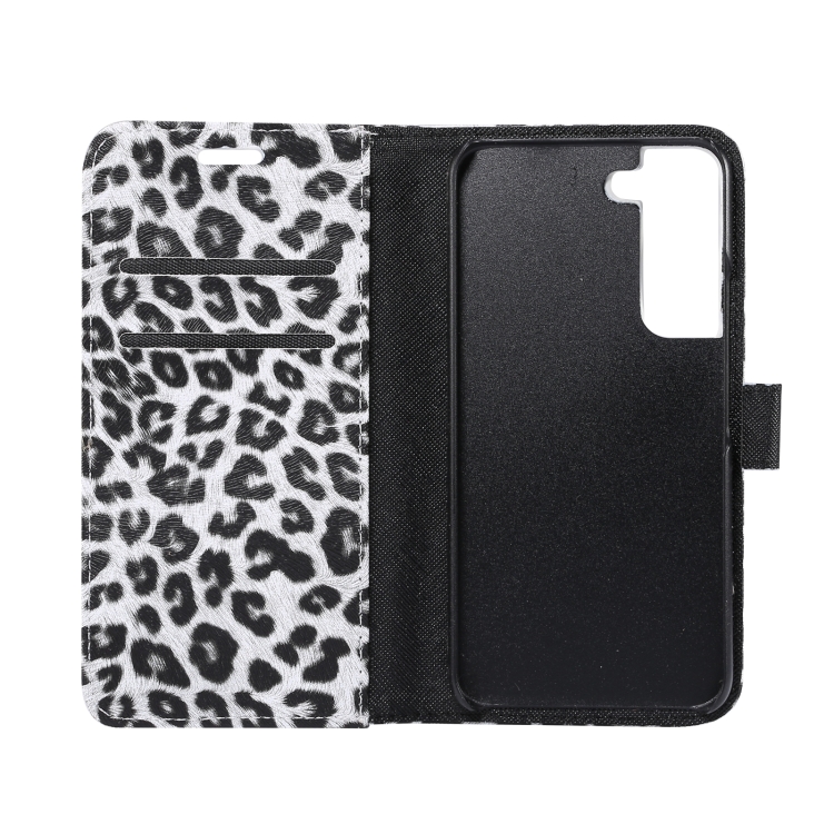 For Samsung Galaxy S22 5G Leopard Pattern Flip Leather Phone Case(White) For Samsung Galaxy S22 5G Leopard Pattern Flip Leather Phone Case(White)