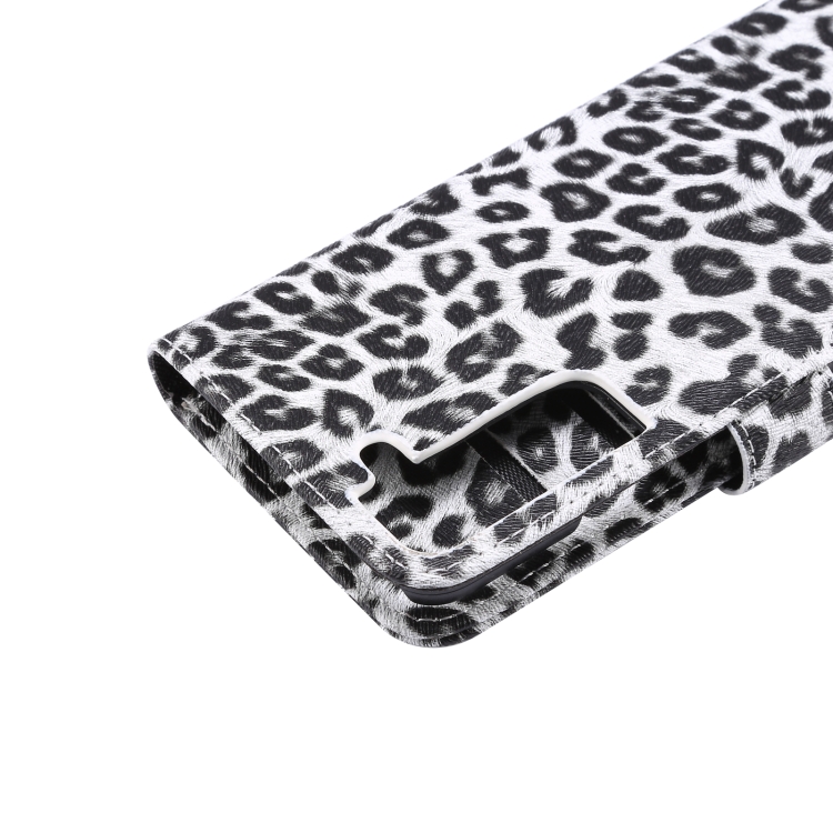 For Samsung Galaxy S22 5G Leopard Pattern Flip Leather Phone Case(White) For Samsung Galaxy S22 5G Leopard Pattern Flip Leather Phone Case(White)