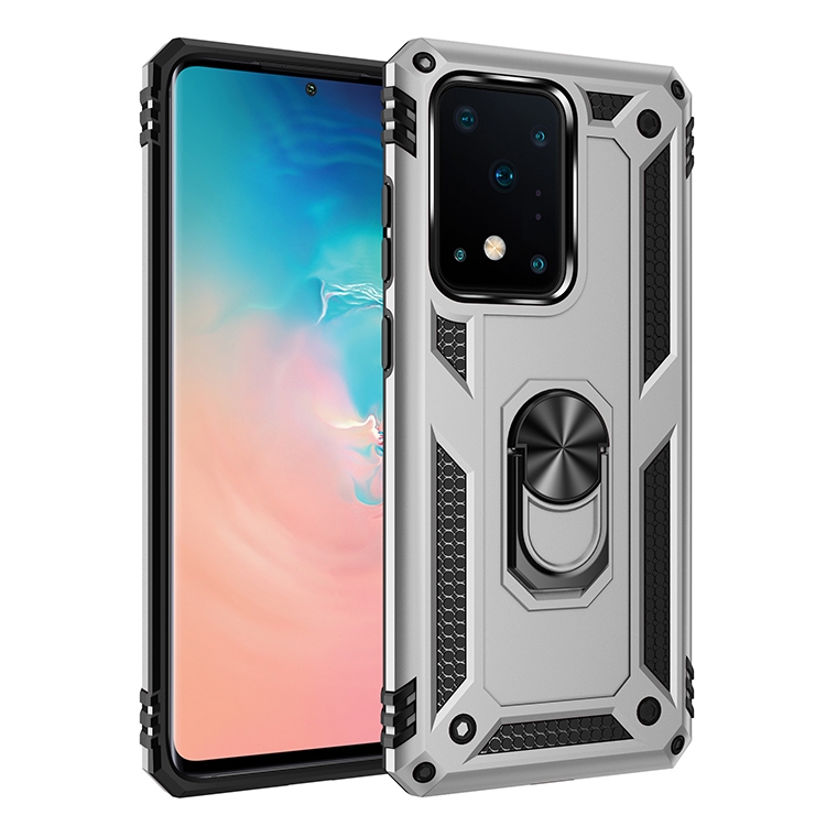For Galaxy S20 Ultra Shockproof TPU + PC Protective Case with 360 Degree Rotating Holder(Silver) For Galaxy S20 Ultra Shockproof TPU + PC Protective Case with 360 Degree Rotating Holder(Silver)
