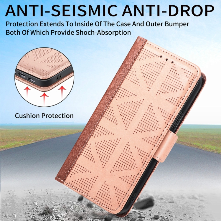 For Samsung Galaxy S22 Ultra 5G Grid Leather Flip Phone Case(Apricot) For Samsung Galaxy S22 Ultra 5G Grid Leather Flip Phone Case(Apricot)