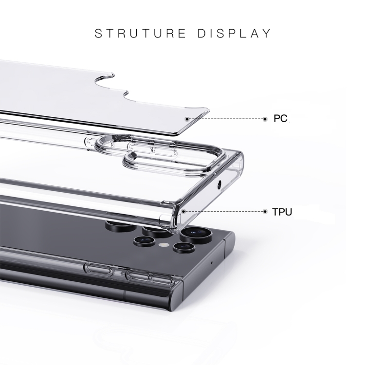For Samsung Galaxy S22 5G Crystal Clear Series PC + TPU Phone Case(Transparent) For Samsung Galaxy S22 5G Crystal Clear Series PC + TPU Phone Case(Transparent)