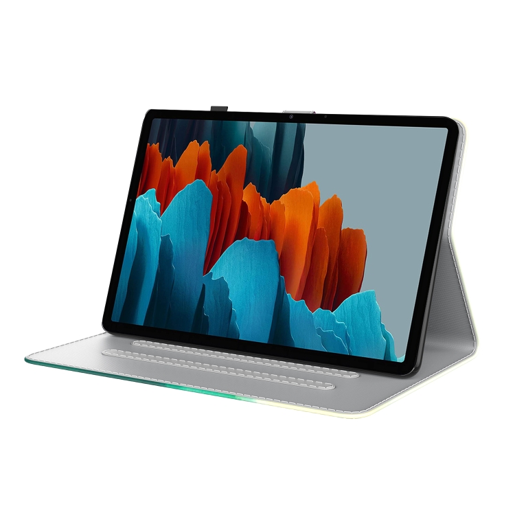 For Samsung Galaxy Tab S9 Watercolor Pattern Flip Leather Tablet Case(Cyan Green) For Samsung Galaxy Tab S9 Watercolor Pattern Flip Leather Tablet Case(Cyan Green)