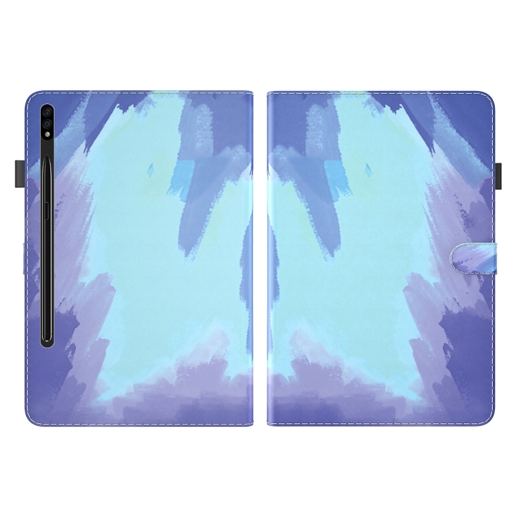 For Samsung Galaxy Tab S9 Watercolor Pattern Flip Leather Tablet Case(Winter Snow) For Samsung Galaxy Tab S9 Watercolor Pattern Flip Leather Tablet Case(Winter Snow)
