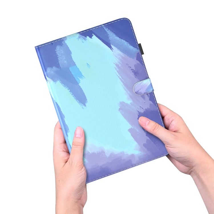 For Samsung Galaxy Tab S9 Watercolor Pattern Flip Leather Tablet Case(Winter Snow) For Samsung Galaxy Tab S9 Watercolor Pattern Flip Leather Tablet Case(Winter Snow)