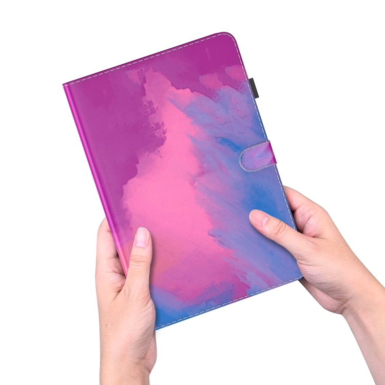 For Samsung Galaxy Tab S9 Watercolor Pattern Flip Leather Tablet Case(Purple Red) For Samsung Galaxy Tab S9 Watercolor Pattern Flip Leather Tablet Case(Purple Red)