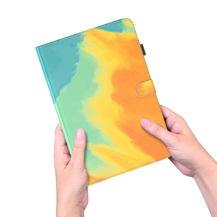 For Samsung Galaxy Tab S9+ Watercolor Pattern Flip Leather Tablet Case(Autumn Leaves) For Samsung Galaxy Tab S9+ Watercolor Pattern Flip Leather Tablet Case(Autumn Leaves)