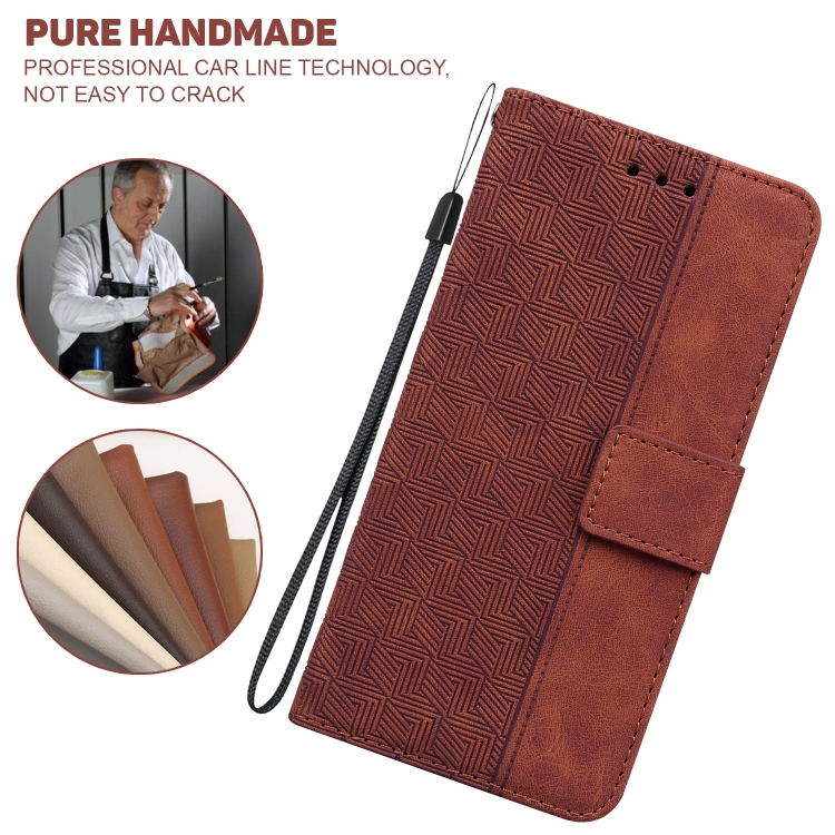 For Samsung Galaxy S21 Ultra 5G Geometric Embossed Leather Phone Case(Brown) For Samsung Galaxy S21 Ultra 5G Geometric Embossed Leather Phone Case(Brown)